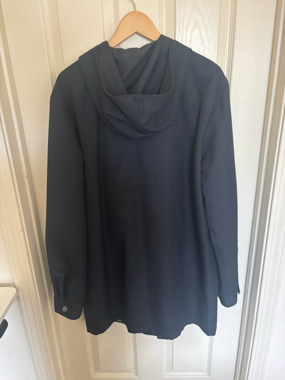 A.P.C. Men’s Hooded Long Line Navy Parka XL Raincoat Field Jacket - Picture 4 of 12